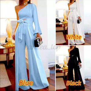 One Armed, Wide Leg, Cut Out, Jumpsuit